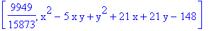 [9949/15873, x^2-5*x*y+y^2+21*x+21*y-148]